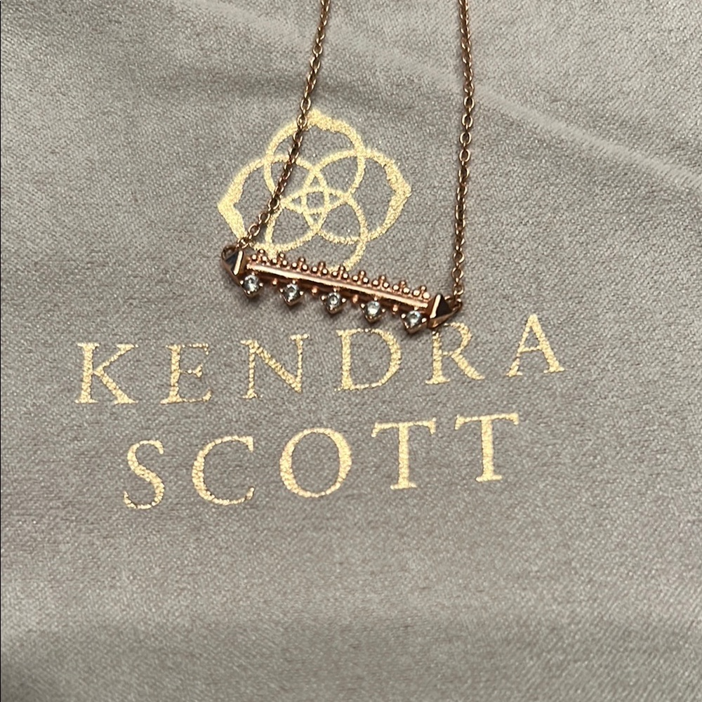 Kendra Scott Rose Gold Necklace with Crystals - Picture 2 of 5